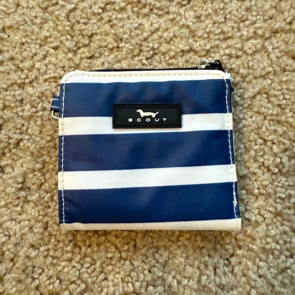 Scout Blue and White Striped Wallet - Picture 1 of 5